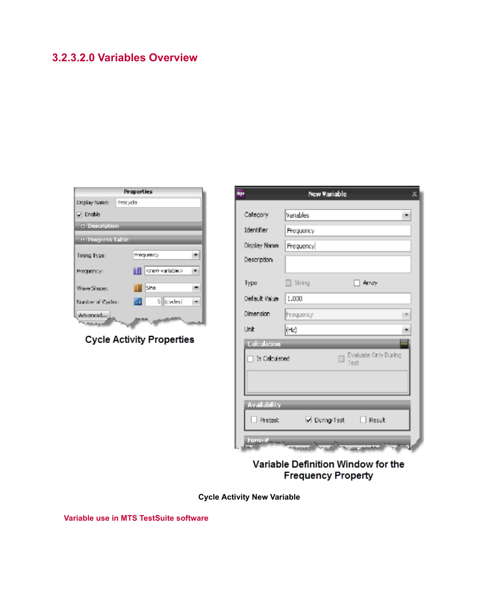 0 variables overview | MTS Multipurpose Elite Test User Manual | Page 22 / 130