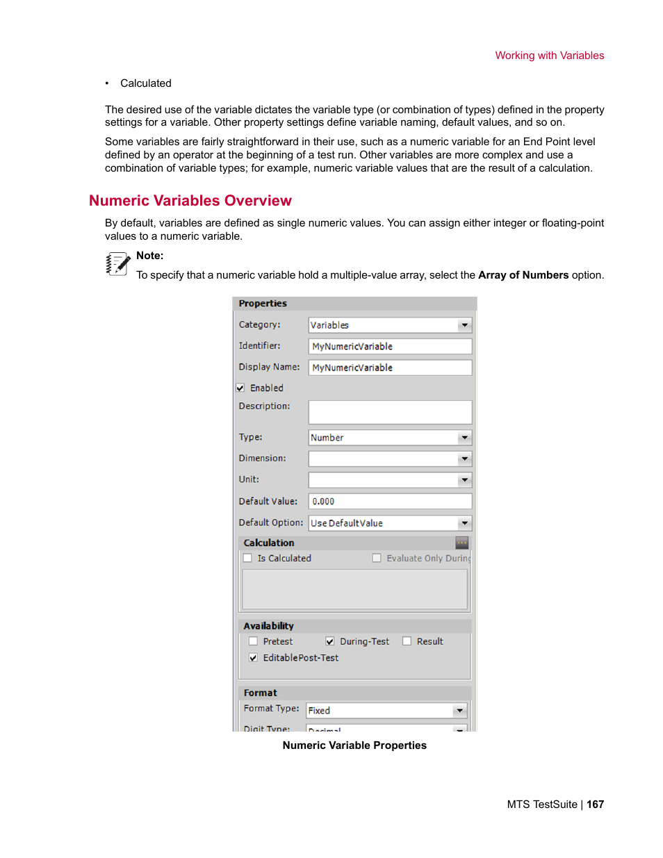 Numeric variables overview | MTS Multipurpose Elite User Manual | Page 167 / 662