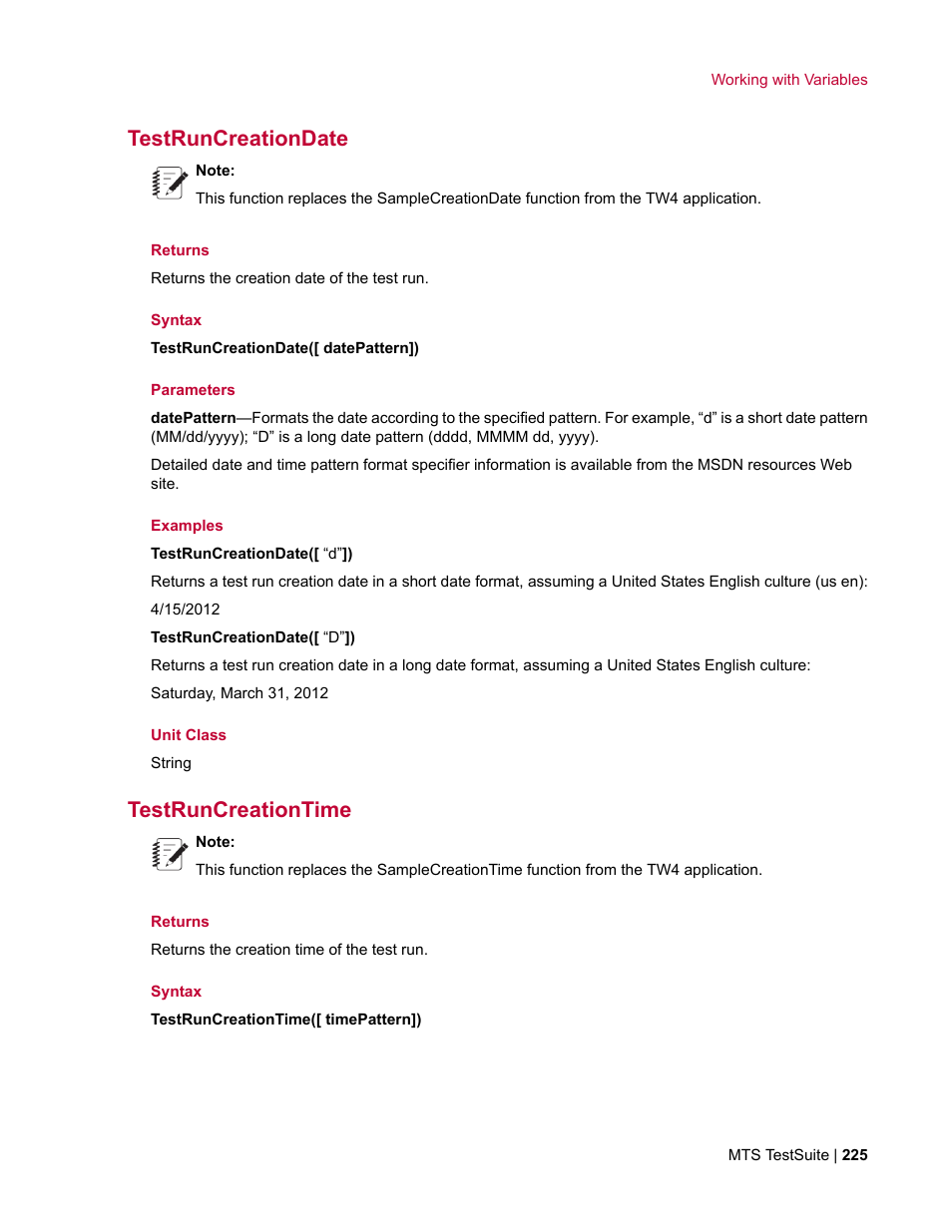 Testruncreationdate, Testruncreationtime | MTS Multipurpose Elite User Manual | Page 225 / 662