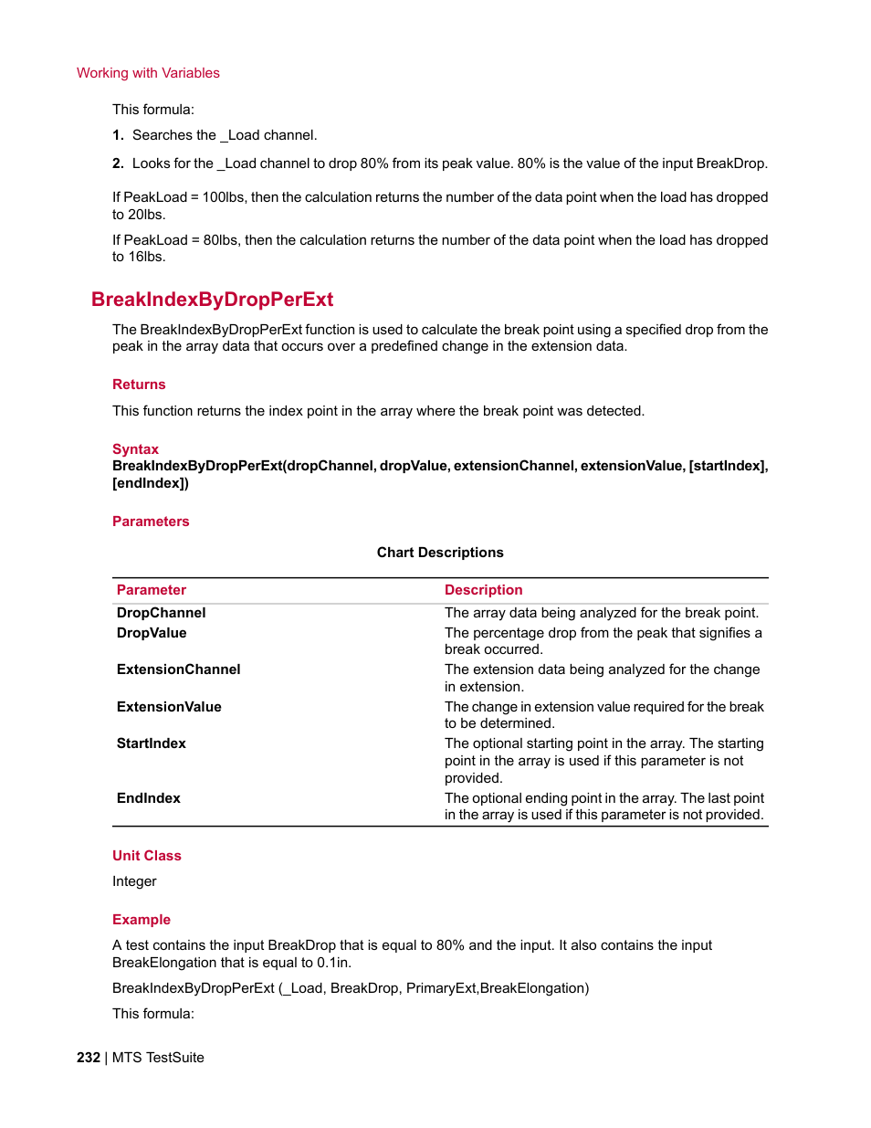 Breakindexbydropperext | MTS Multipurpose Elite User Manual | Page 232 / 662