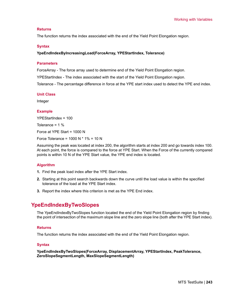 Ypeendindexbytwoslopes | MTS Multipurpose Elite User Manual | Page 243 / 662