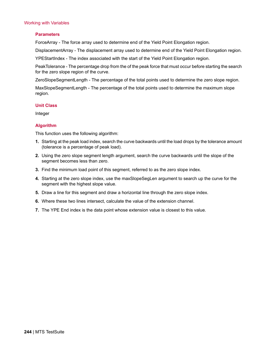 MTS Multipurpose Elite User Manual | Page 244 / 662