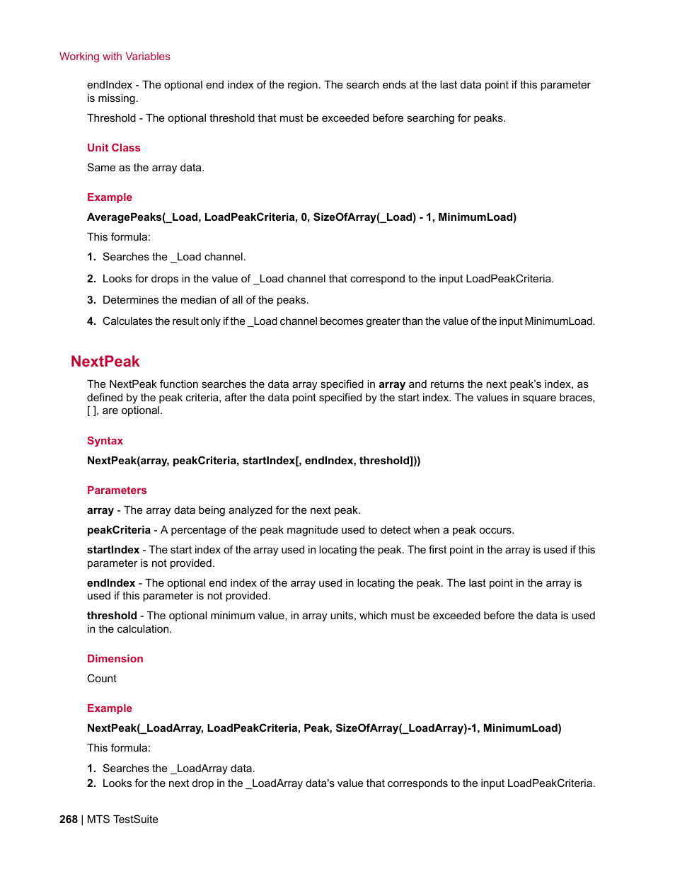 Nextpeak | MTS Multipurpose Elite User Manual | Page 268 / 662