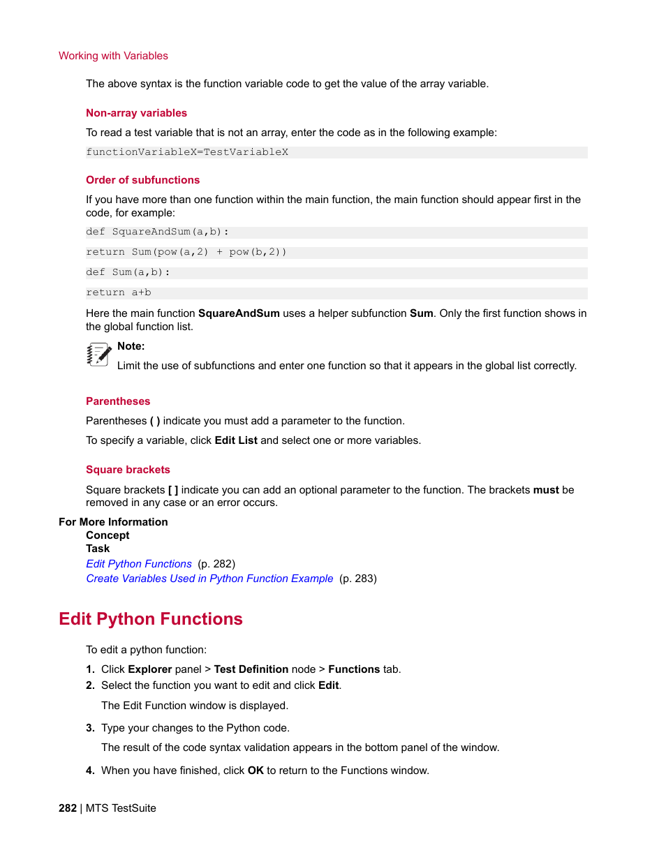 Edit python functions | MTS Multipurpose Elite User Manual | Page 282 / 662