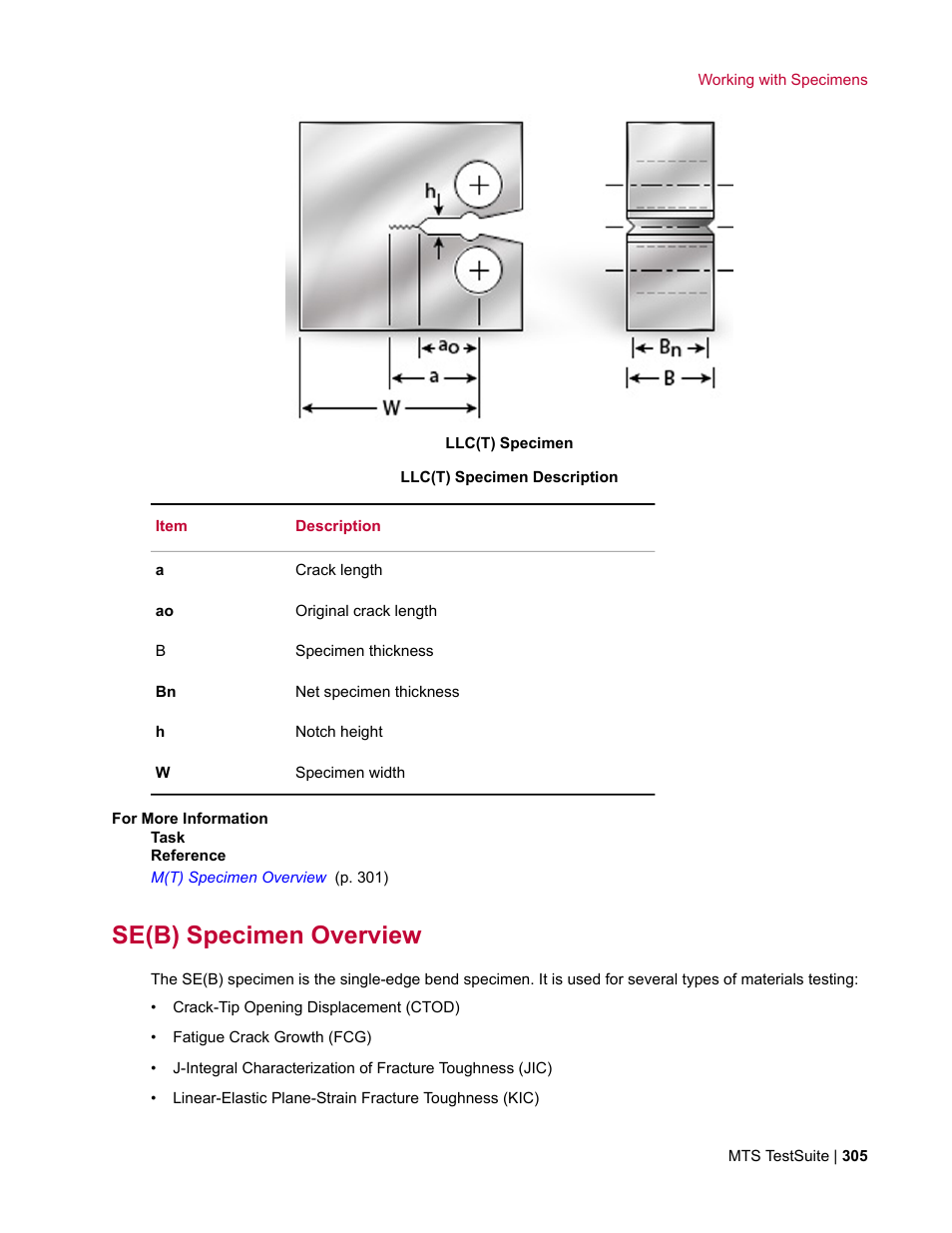 Se(b) specimen overview | MTS Multipurpose Elite User Manual | Page 305 / 662