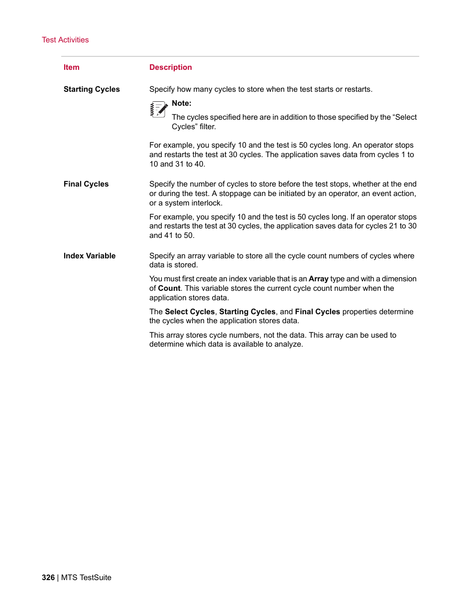 MTS Multipurpose Elite User Manual | Page 326 / 662