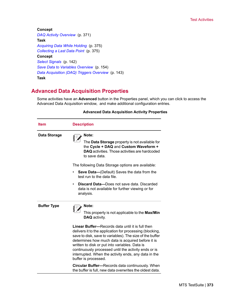 Advanced data acquisition properties | MTS Multipurpose Elite User Manual | Page 373 / 662