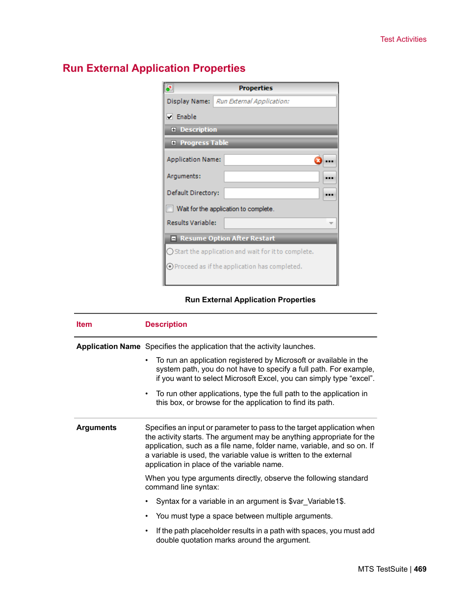 Run external application properties | MTS Multipurpose Elite User Manual | Page 469 / 662