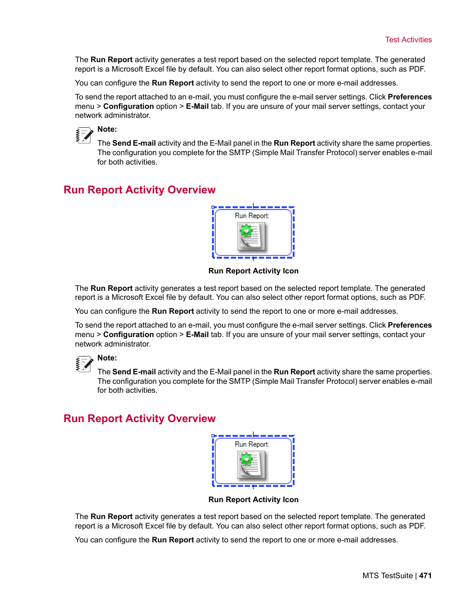 Run report activity overview | MTS Multipurpose Elite User Manual | Page 471 / 662
