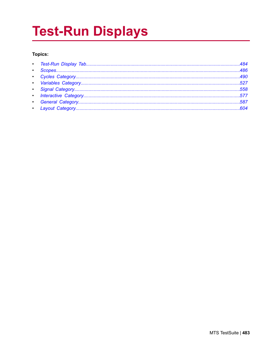 Test-run displays | MTS Multipurpose Elite User Manual | Page 483 / 662