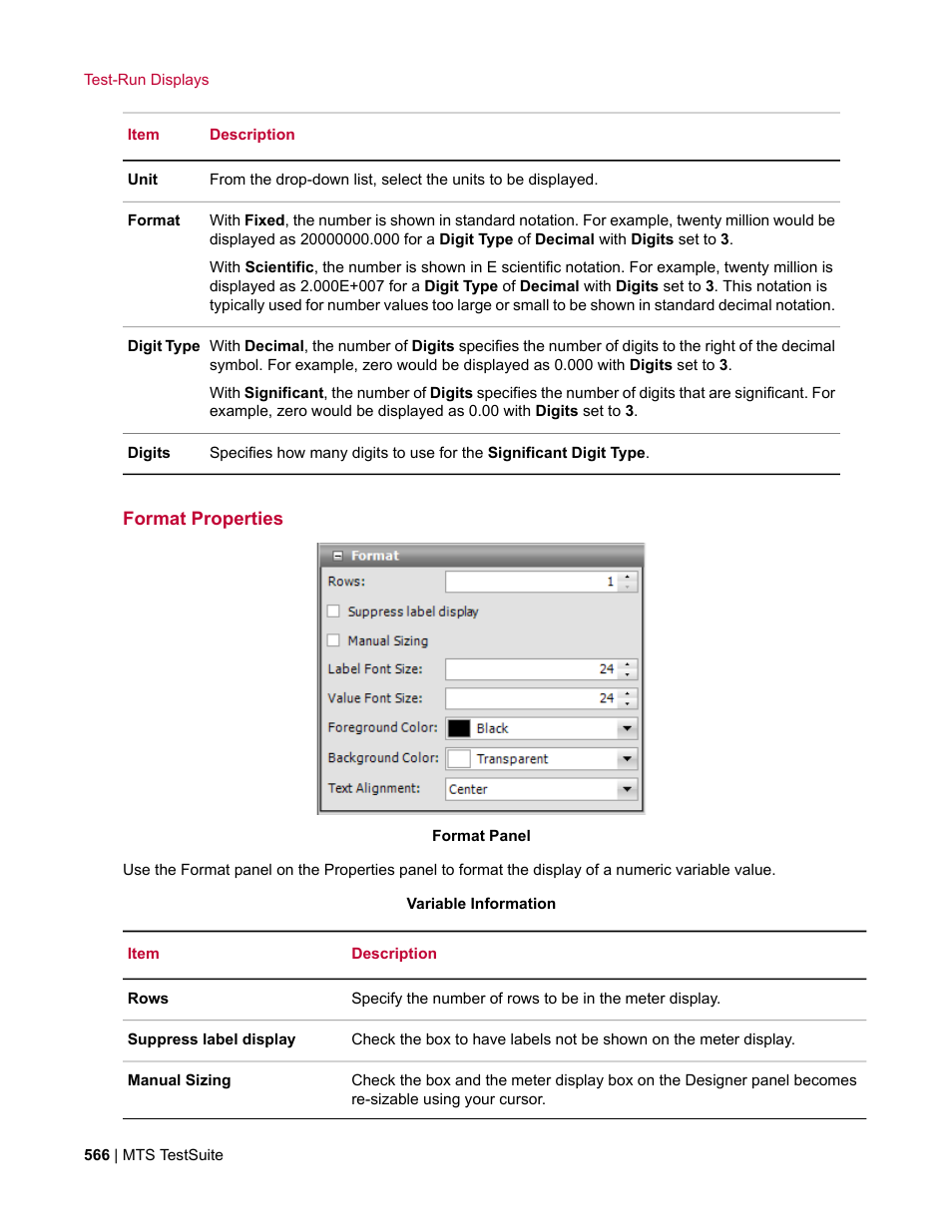 Format properties | MTS Multipurpose Elite User Manual | Page 566 / 662