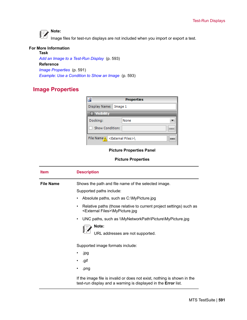 Image properties | MTS Multipurpose Elite User Manual | Page 591 / 662