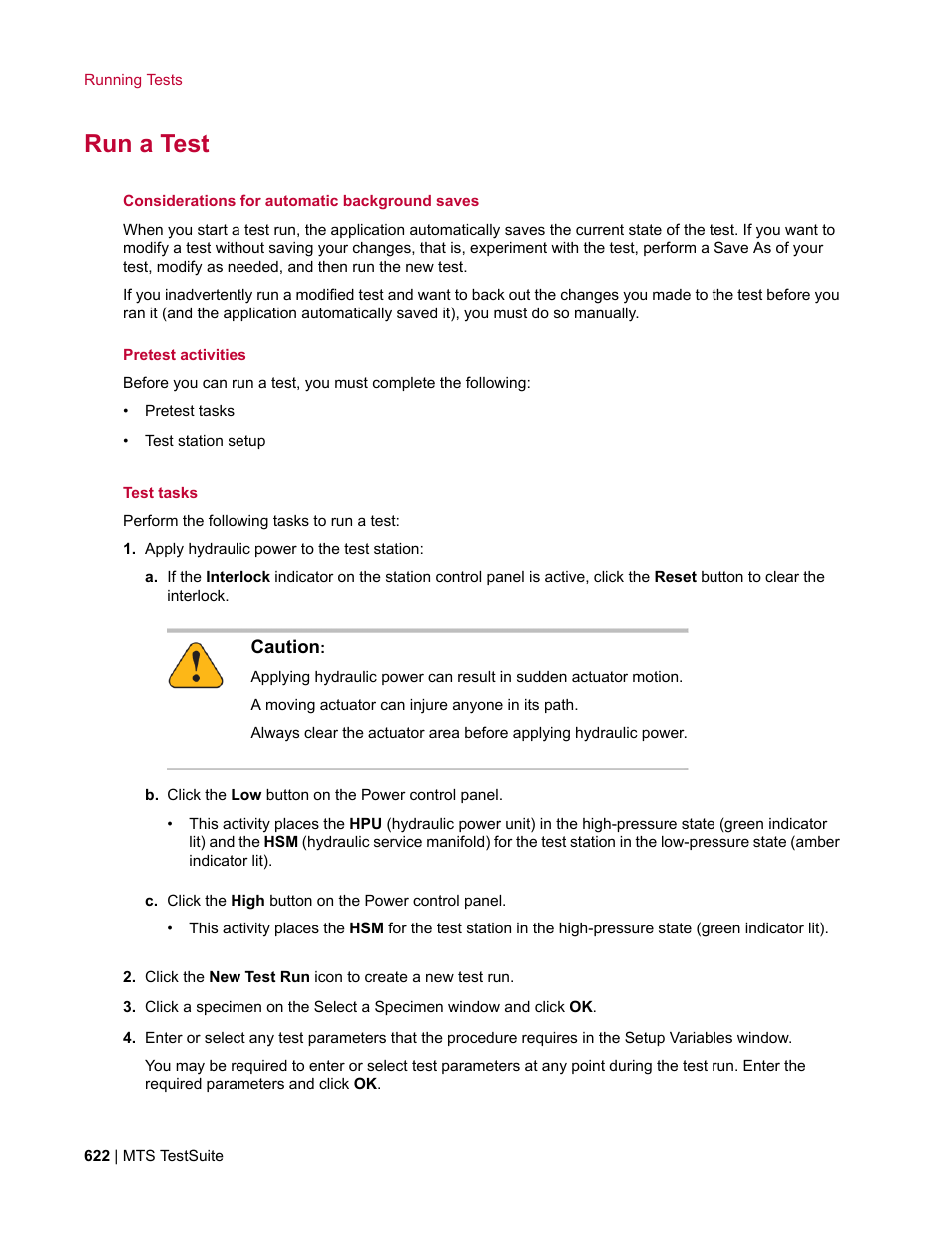 Run a test | MTS Multipurpose Elite User Manual | Page 622 / 662