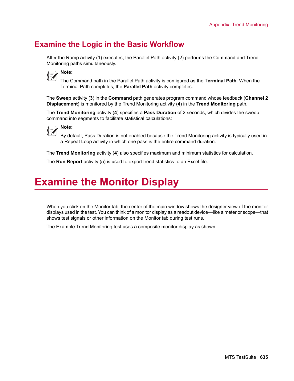 Examine the logic in the basic workflow, Examine the monitor display | MTS Multipurpose Elite User Manual | Page 635 / 662