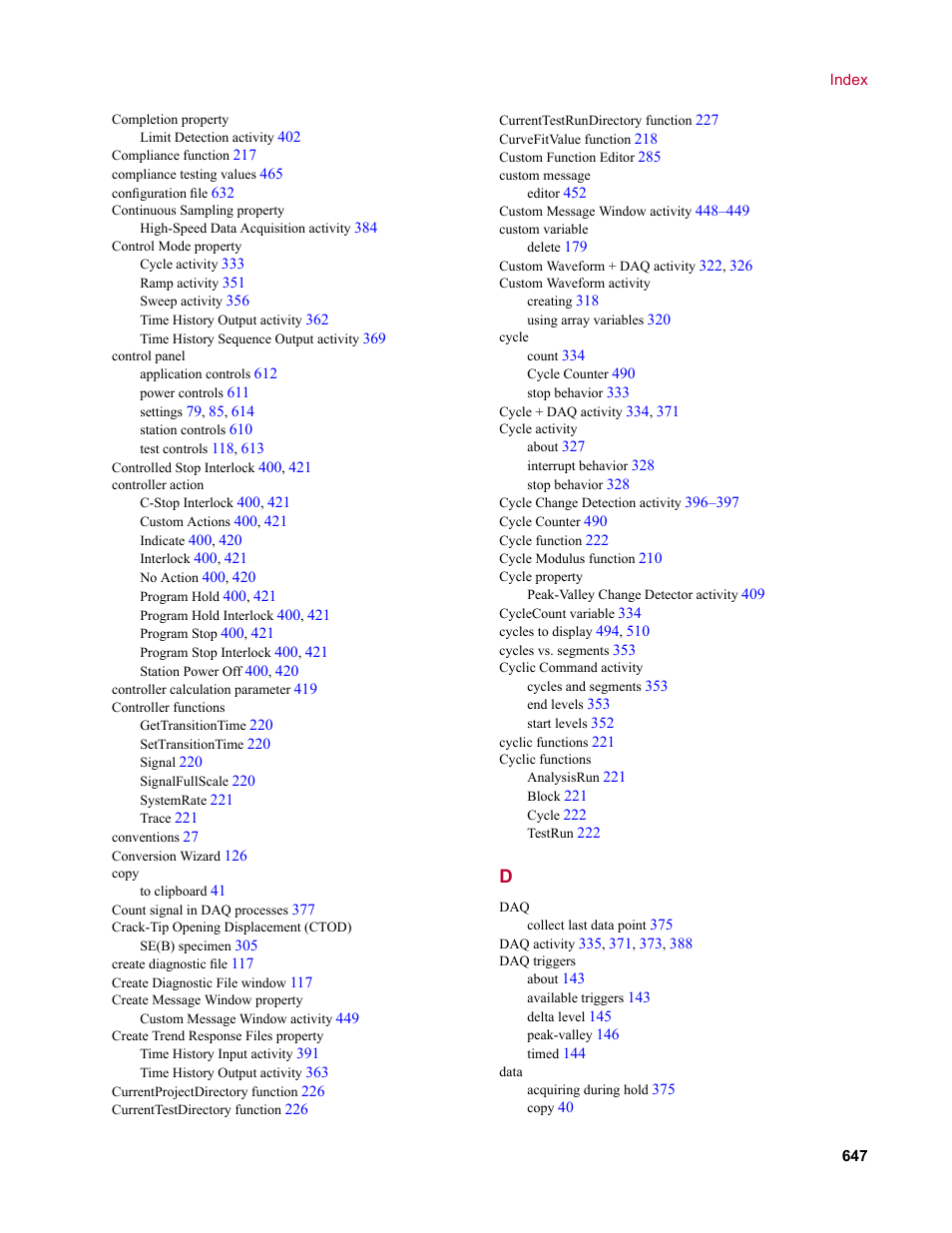 MTS Multipurpose Elite User Manual | Page 647 / 662