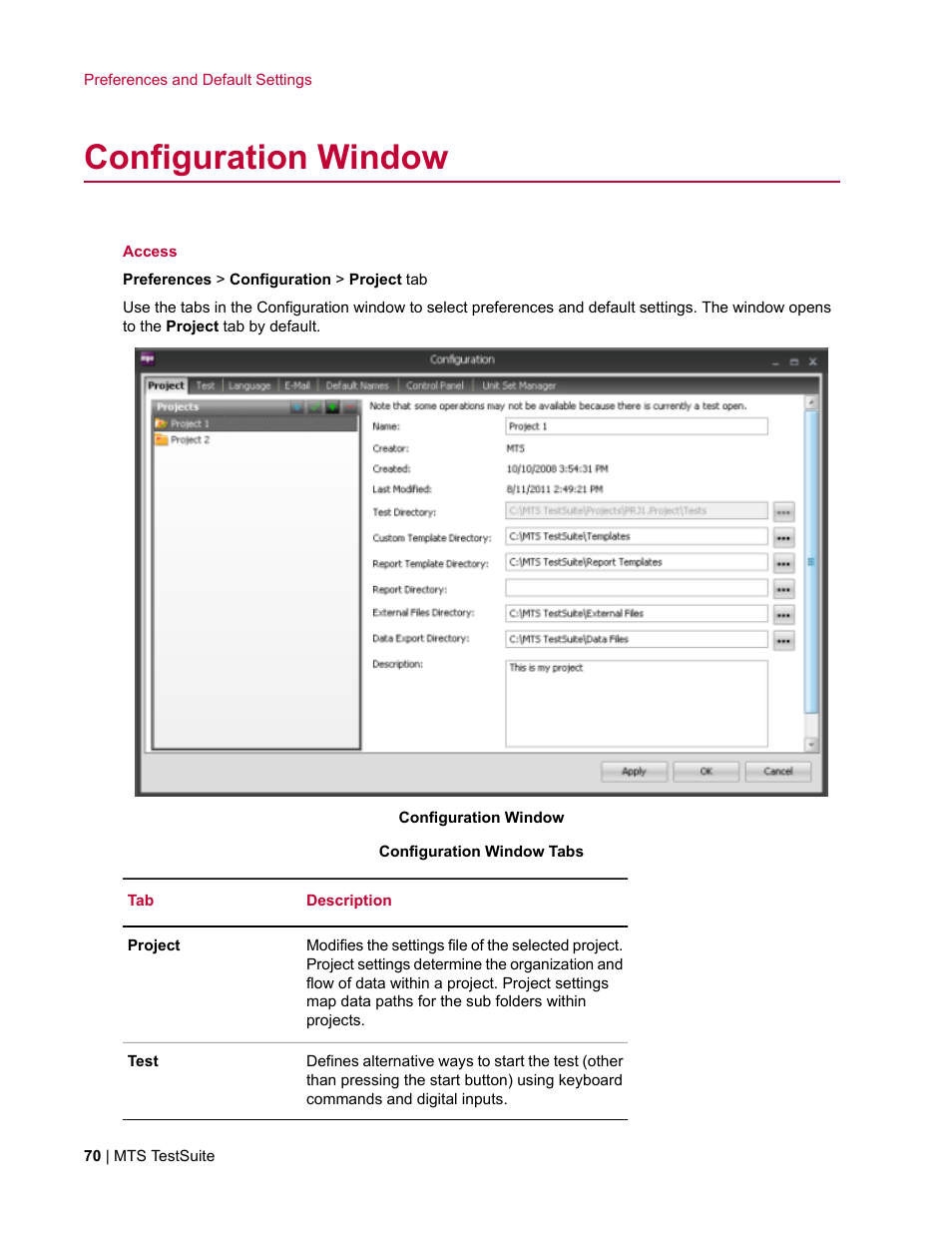 Configuration window | MTS Multipurpose Elite User Manual | Page 70 / 662