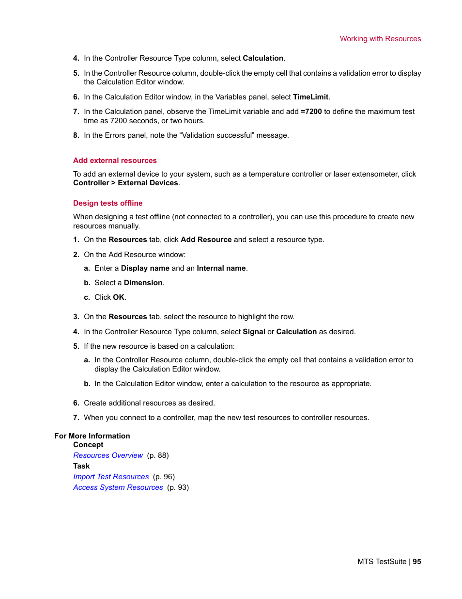 MTS Multipurpose Elite User Manual | Page 95 / 662