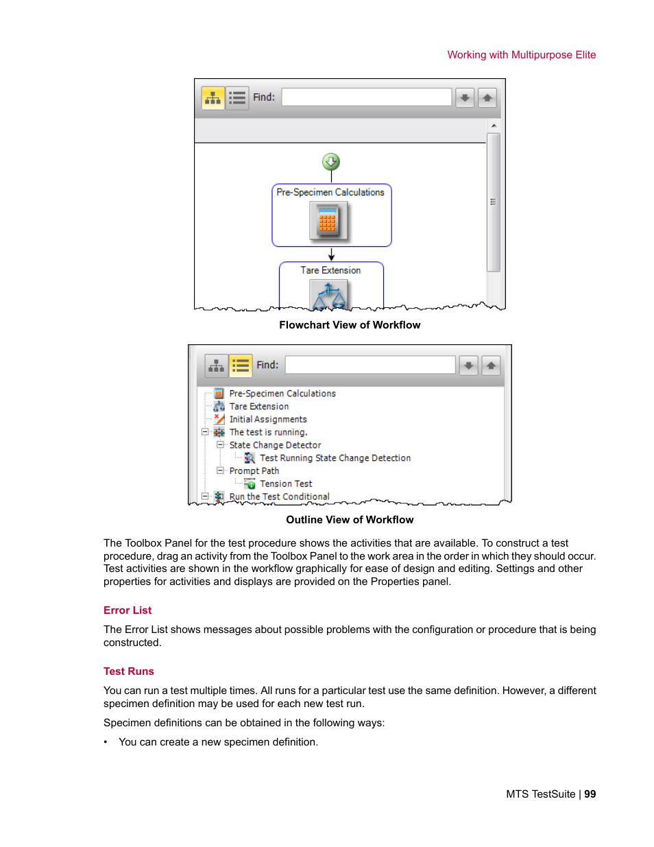 MTS Multipurpose Elite User Manual | Page 99 / 662