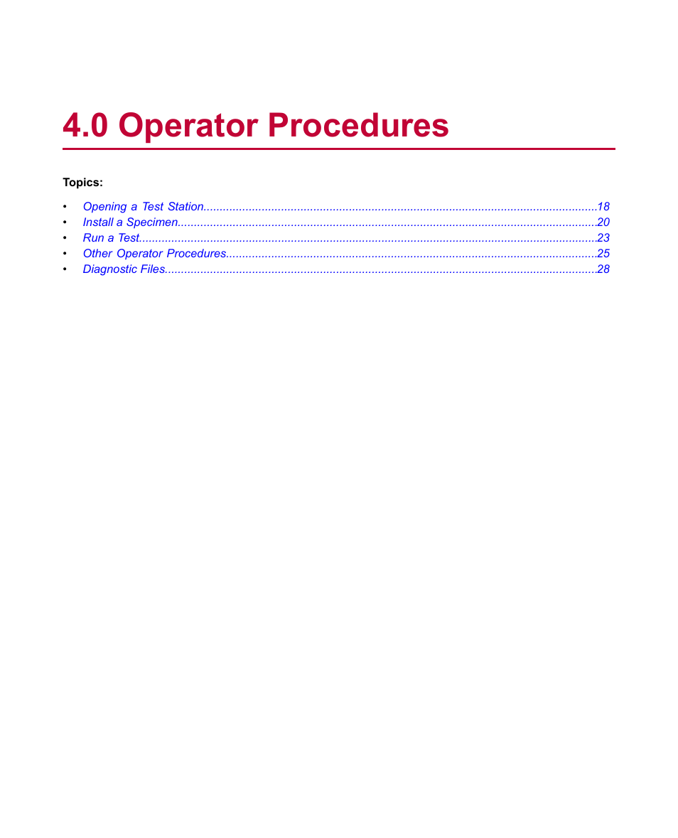 0 operator procedures | MTS Multipurpose Express User Manual | Page 17 / 34