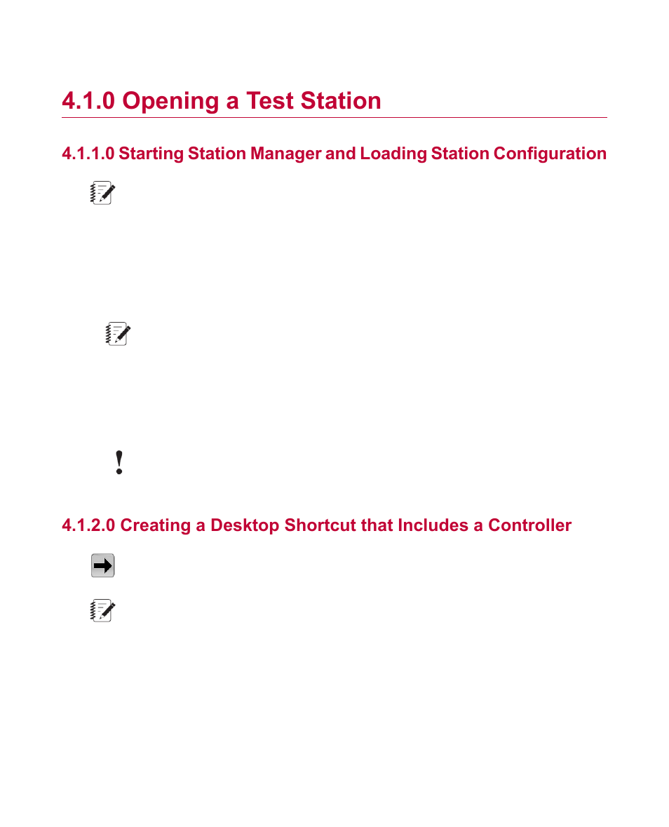 0 opening a test station, Opening a test station | MTS Multipurpose Express User Manual | Page 18 / 34