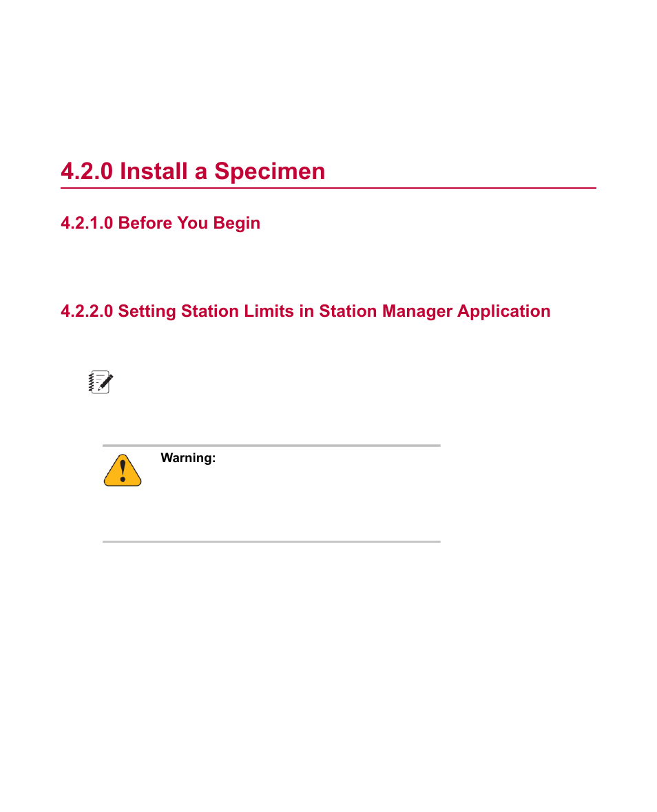 0 install a specimen, 0 before you begin, Install a specimen | MTS Multipurpose Express User Manual | Page 20 / 34