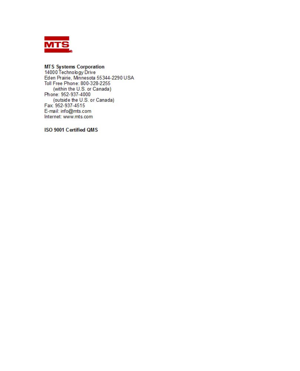 MTS Multipurpose Simulated User Manual | Page 100 / 100