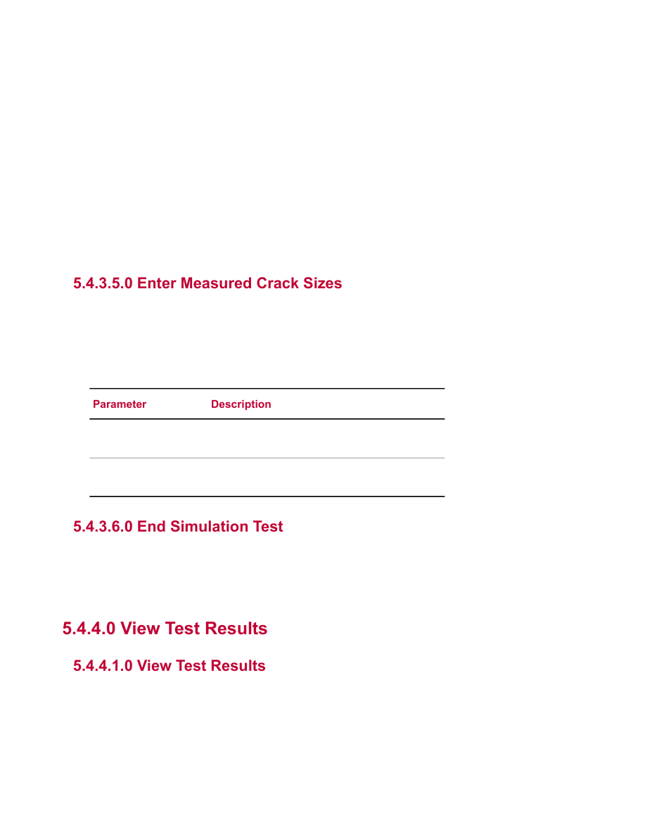 0 enter measured crack sizes, 0 end simulation test, 0 view test results | MTS Multipurpose Simulated User Manual | Page 65 / 100