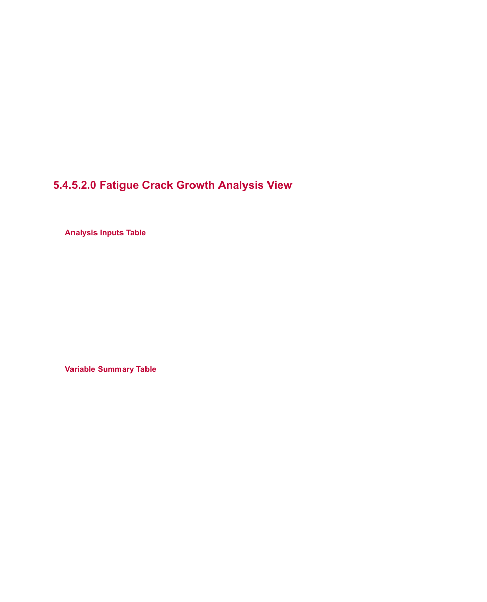 0 fatigue crack growth analysis view | MTS Multipurpose Simulated User Manual | Page 67 / 100