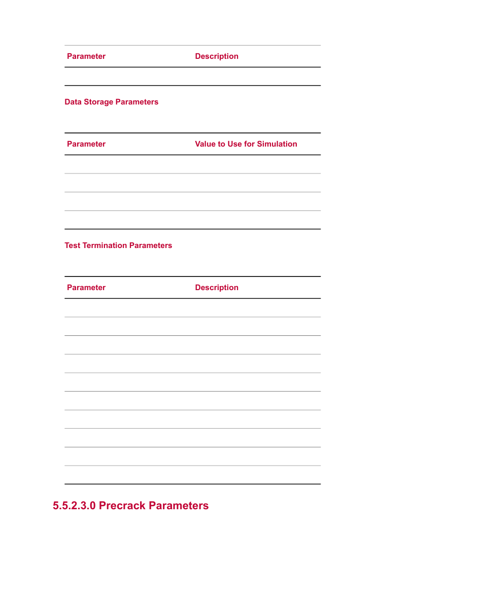 0 precrack parameters | MTS Multipurpose Simulated User Manual | Page 73 / 100