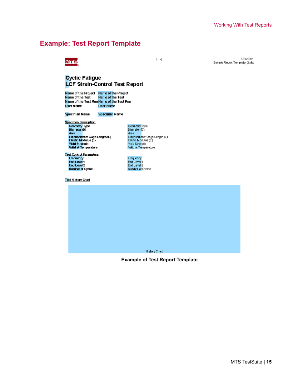 Example: test report template | MTS Reporter Add-In User Manual | Page 15 / 38