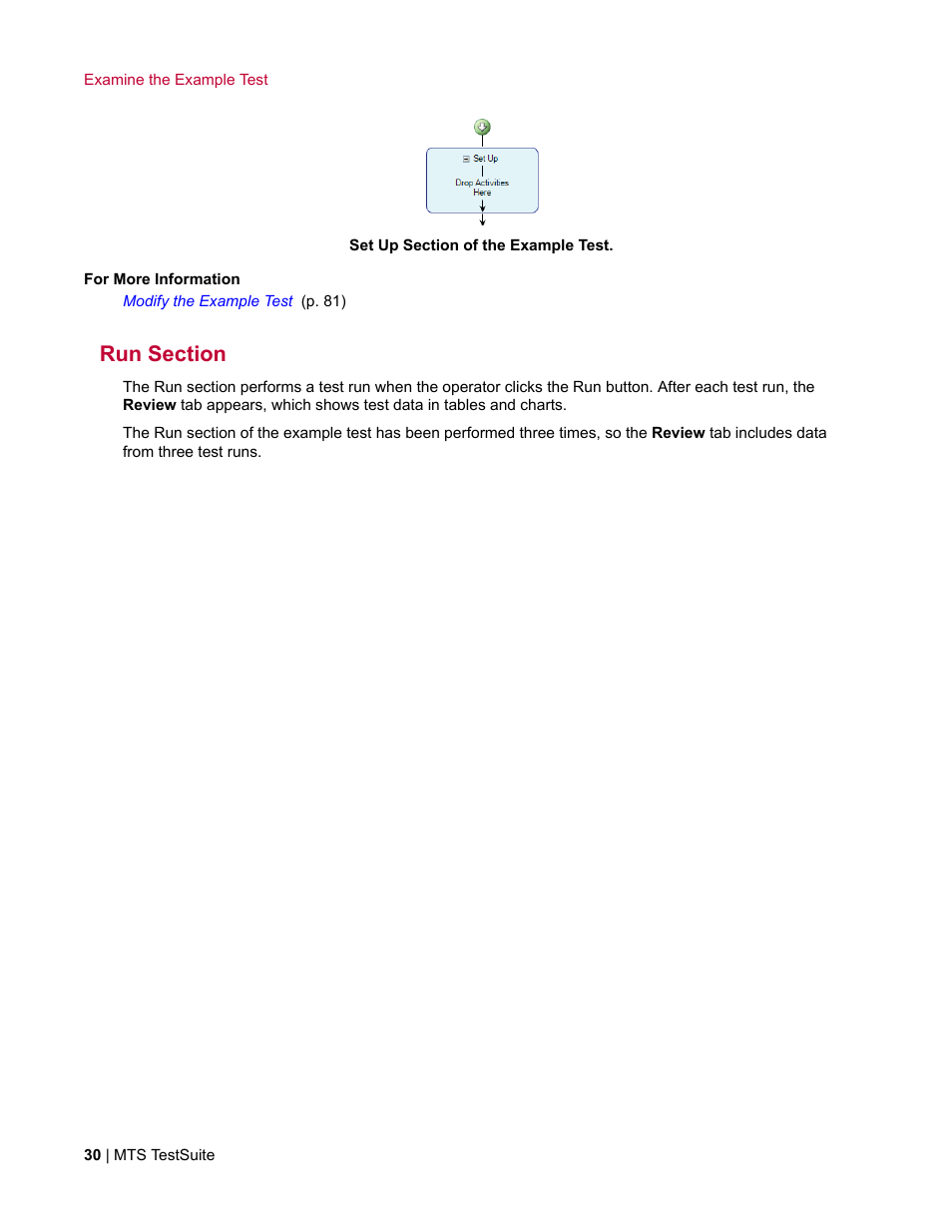 Run section | MTS TW Elite User Manual | Page 30 / 132