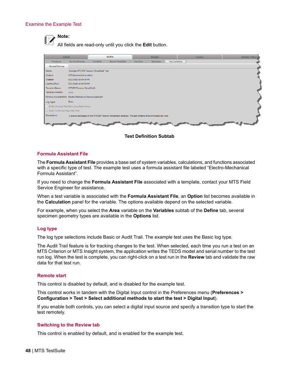 MTS TW Elite User Manual | Page 48 / 132