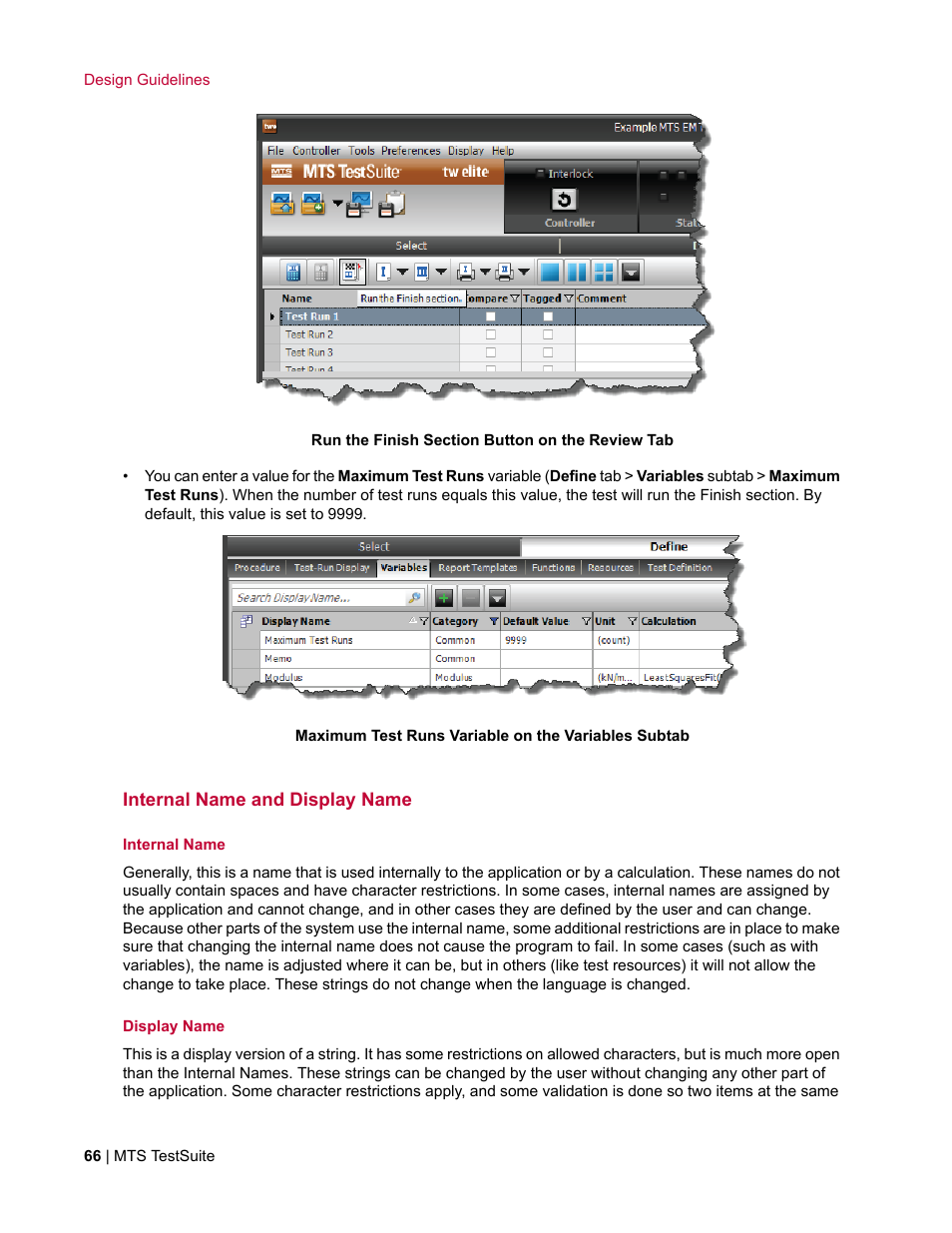 Internal name and display name | MTS TW Elite User Manual | Page 66 / 132