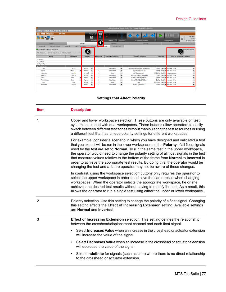 MTS TW Elite User Manual | Page 77 / 132