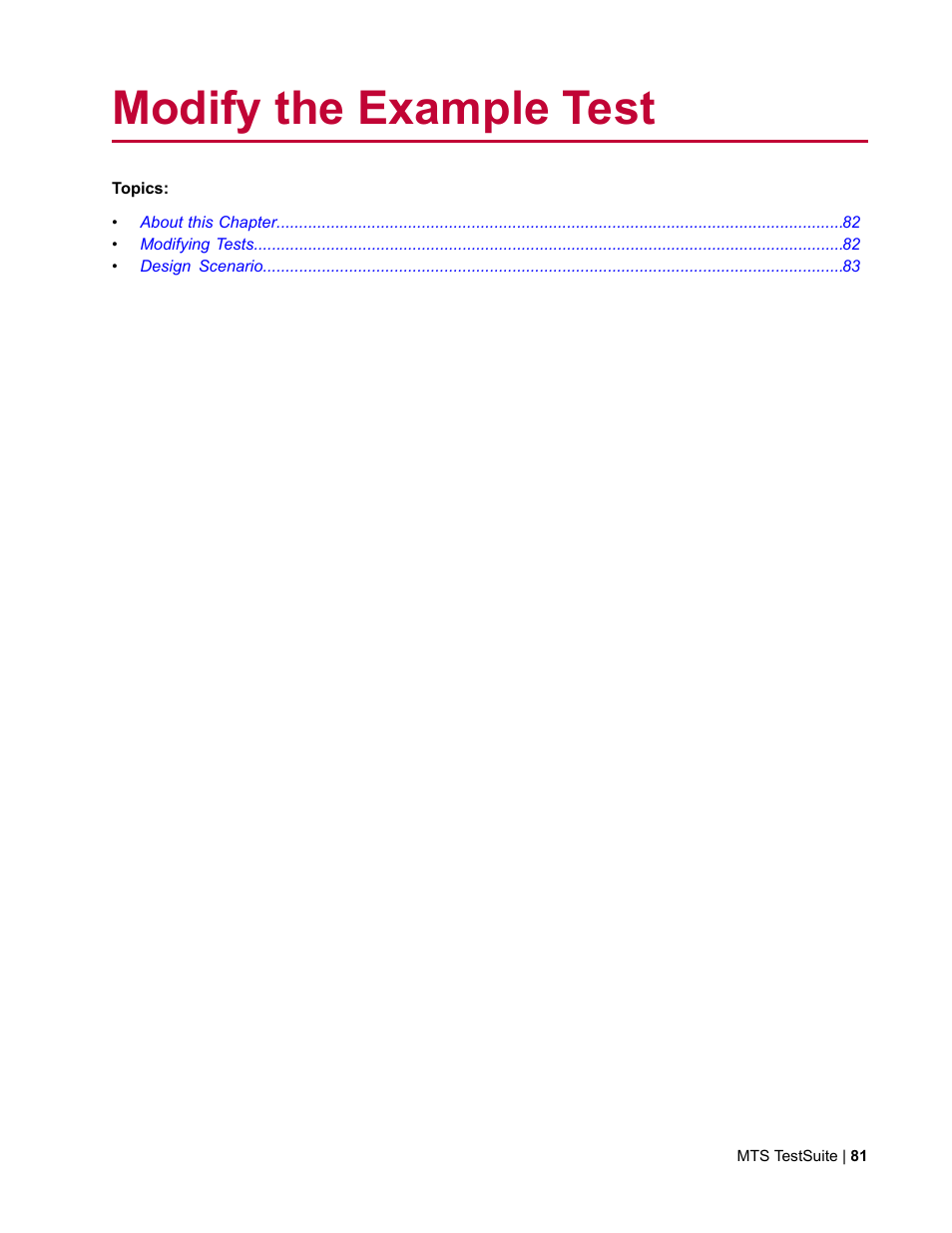 Modify the example test, Modify the example, Test | MTS TW Elite User Manual | Page 81 / 132