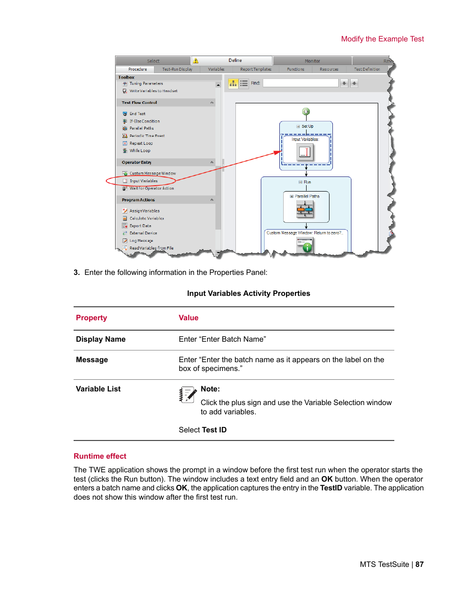MTS TW Elite User Manual | Page 87 / 132