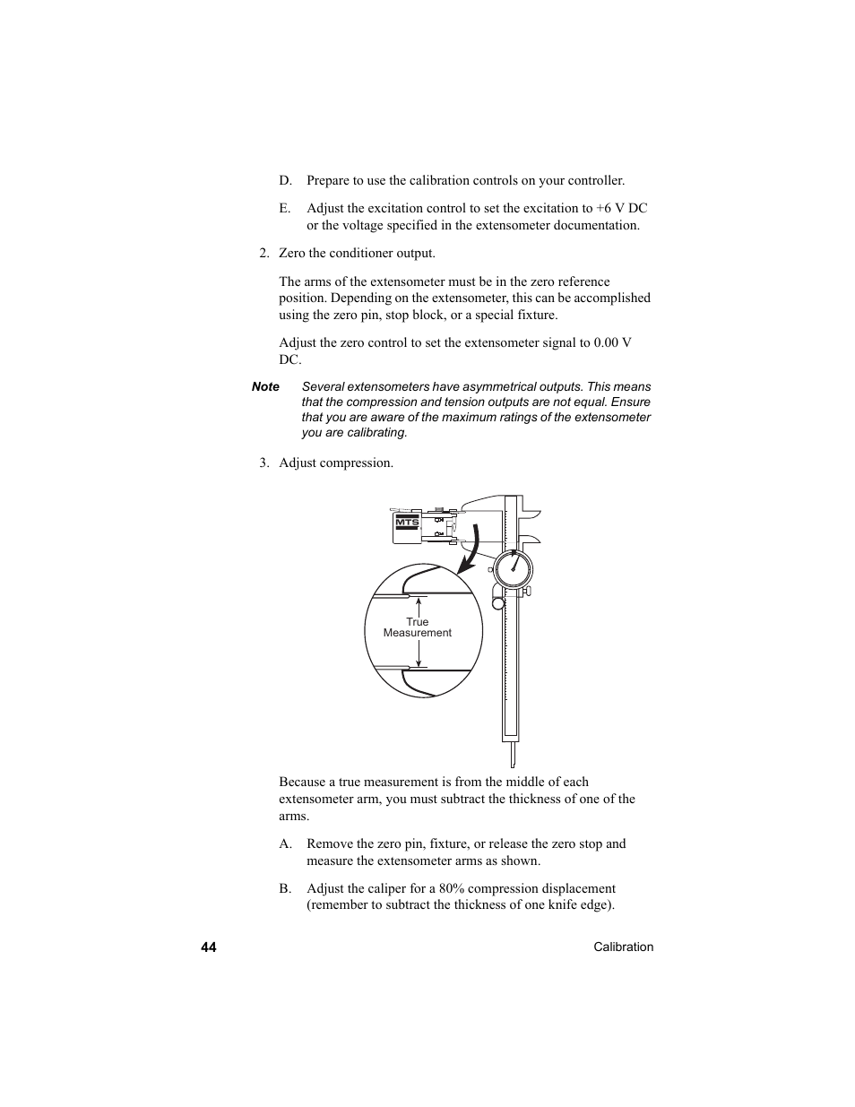 MTS Axial Extensometers User Manual | Page 44 / 64