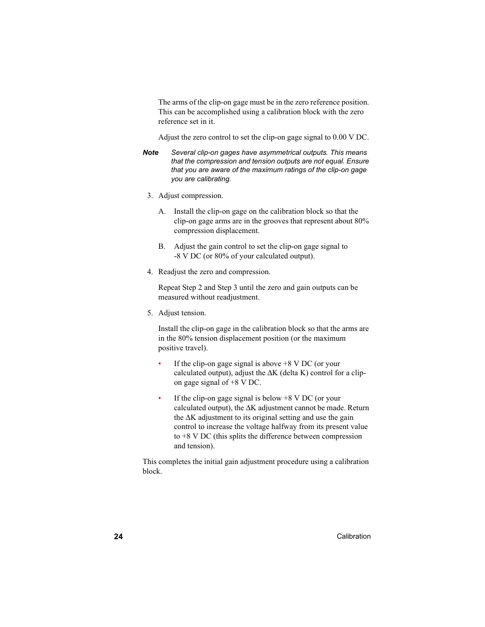 MTS Clip-On Gages User Manual | Page 24 / 36