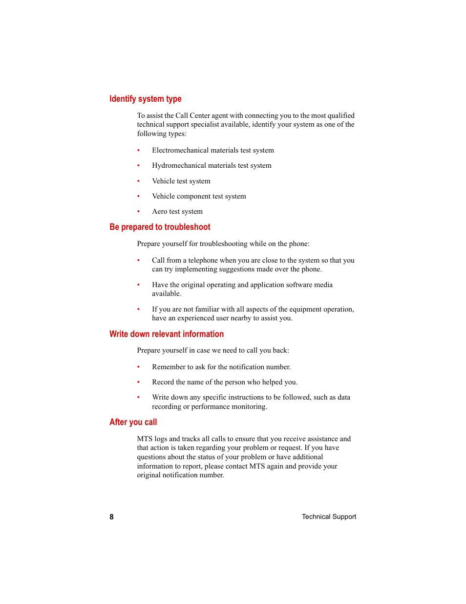 MTS Clip-On Gages User Manual | Page 8 / 36