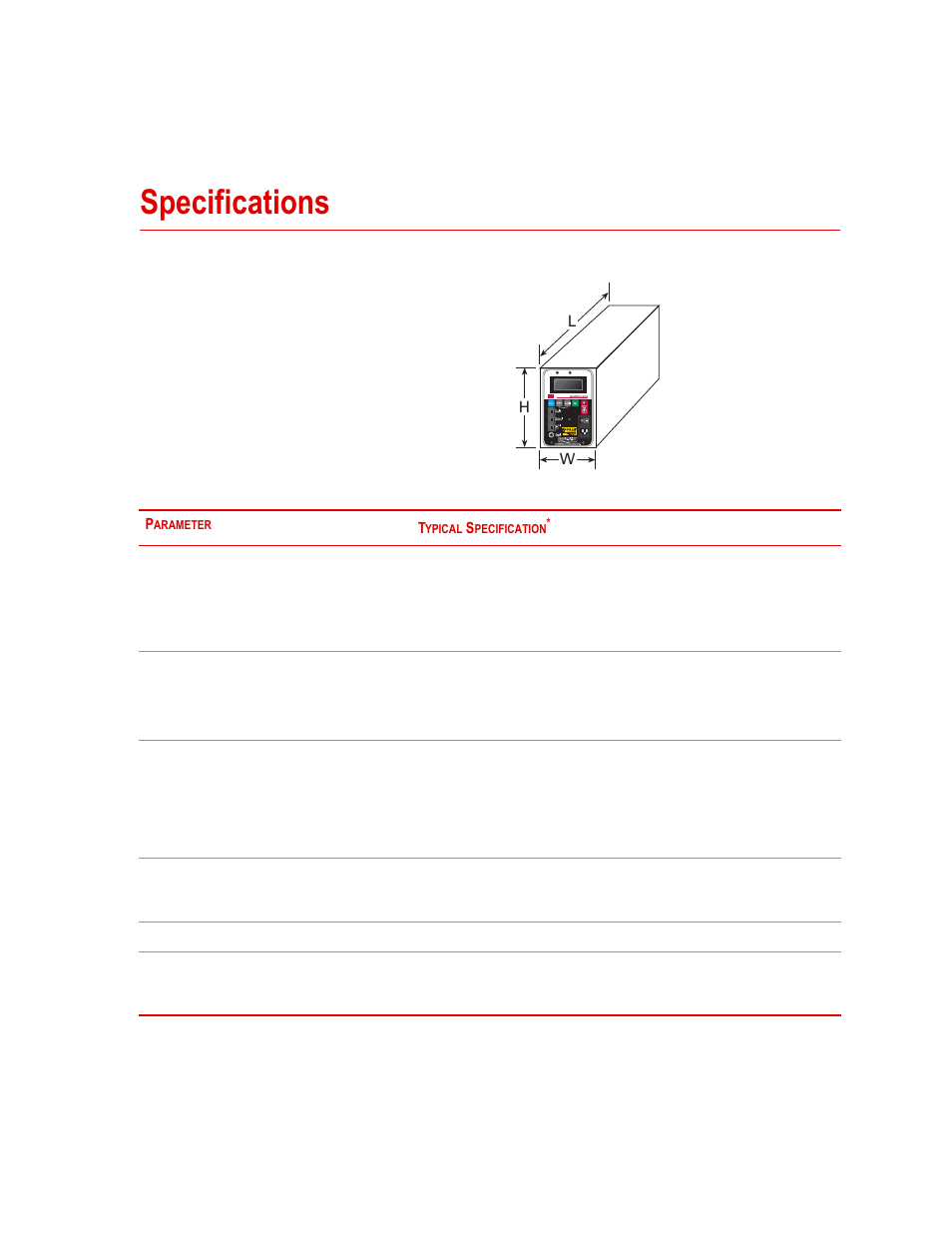 Specifications, Specifications 17 | MTS Series LX Laser Extensometer User Manual | Page 17 / 62