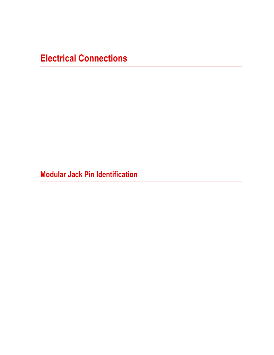 Electrical connections, Modular jack pin identification, Electrical connections 33 | Modular jack pin identification 33 | MTS Series LX Laser Extensometer User Manual | Page 33 / 62