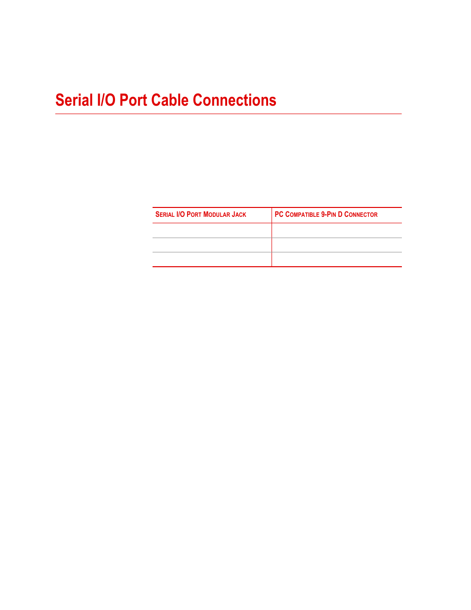Serial i/o port cable connections, Serial i/o port cable connections 46 | MTS Series LX Laser Extensometer User Manual | Page 46 / 62