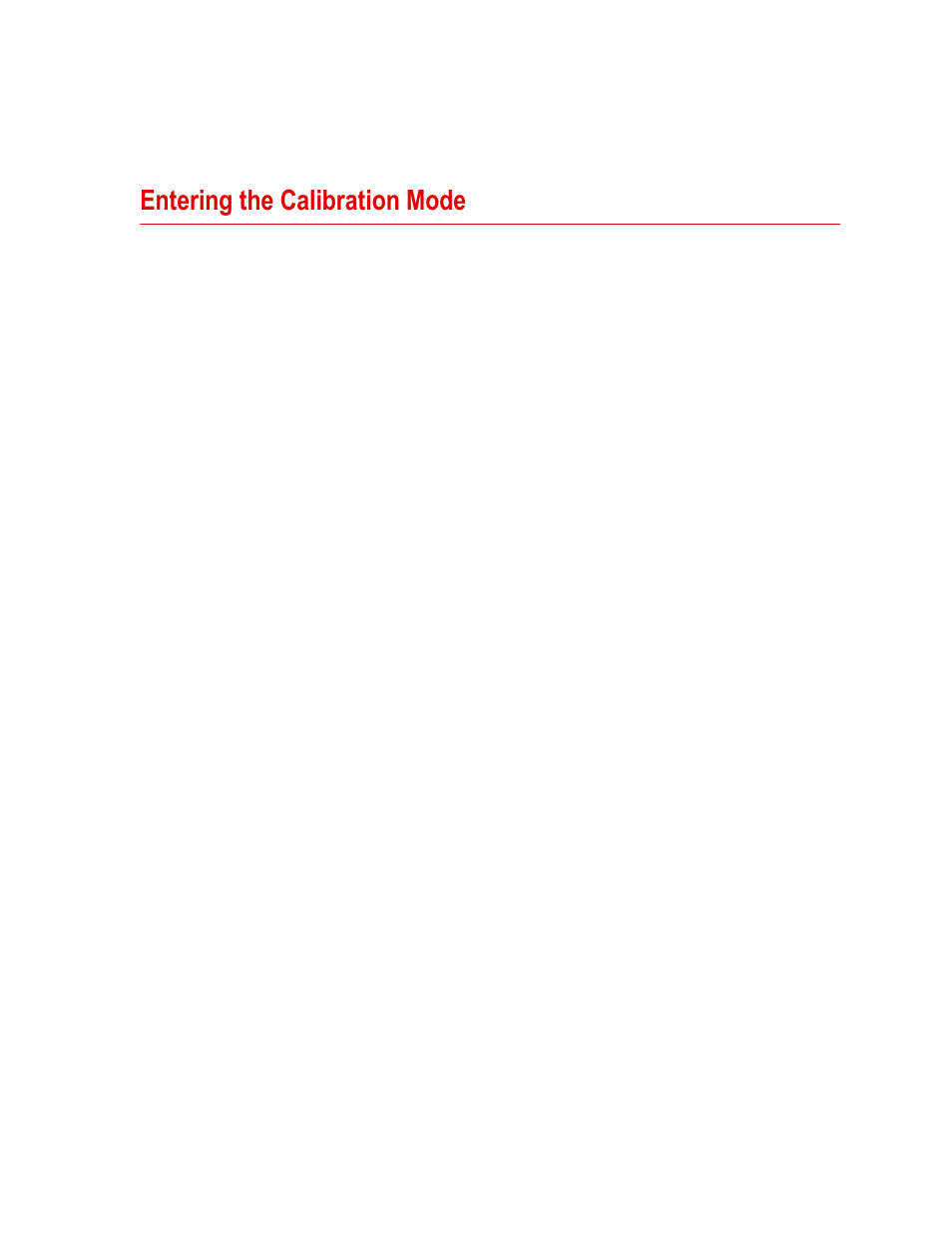 Entering the calibration mode, Entering the calibration mode 53 | MTS Series LX Laser Extensometer User Manual | Page 53 / 62