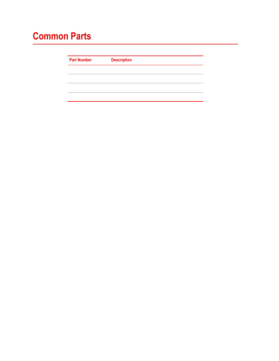 Common parts, Common parts 170 | MTS SWIFT 20 Ultra Sensor User Manual | Page 170 / 176