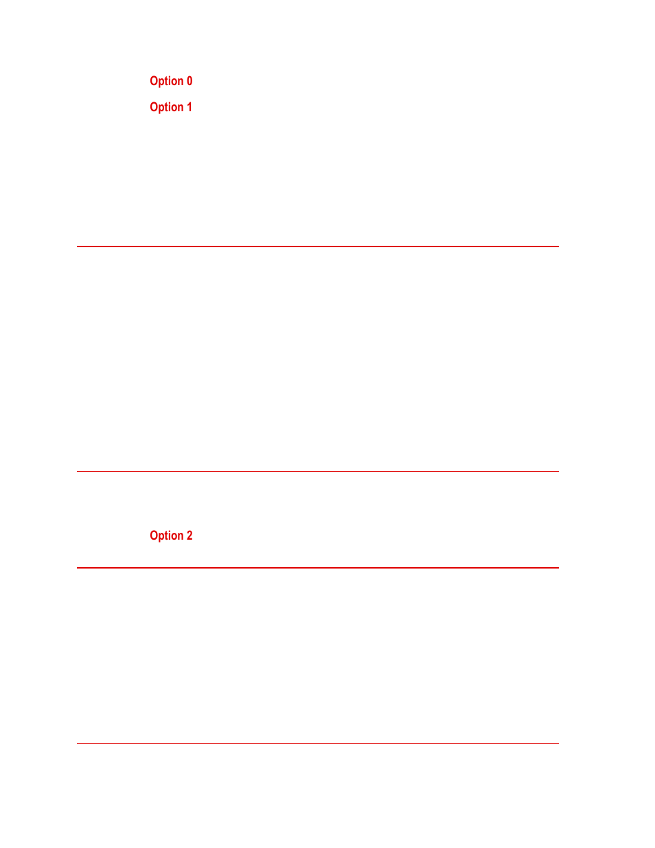 Option 0, Option 1, Option 2 | MTS SWIFT 20 Ultra Sensor User Manual | Page 52 / 176