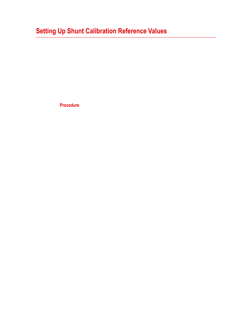 Setting up shunt calibration reference values, Setting up shunt calibration reference values 55 | MTS SWIFT 20 Ultra Sensor User Manual | Page 55 / 176