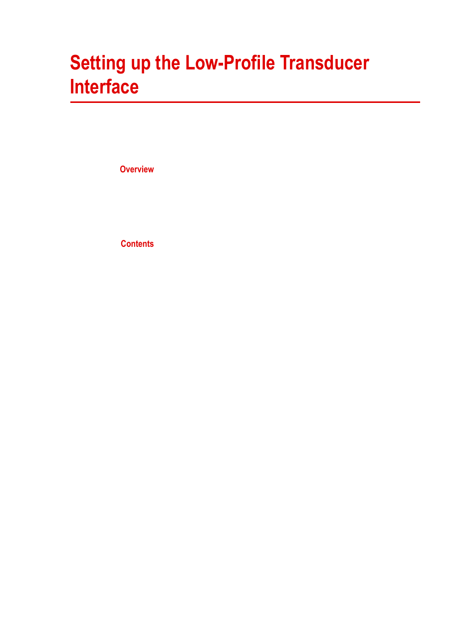 Setting up the low-profile transducer interface, Setting up the low-profile transducer interface 59 | MTS SWIFT 20 Ultra Sensor User Manual | Page 59 / 176