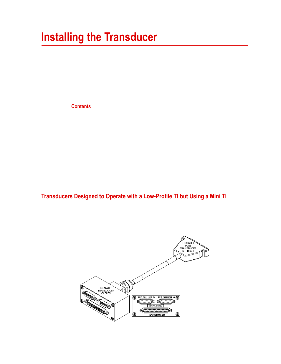 Installing the transducer, Installing the transducer 73 | MTS SWIFT 20 Ultra Sensor User Manual | Page 73 / 176