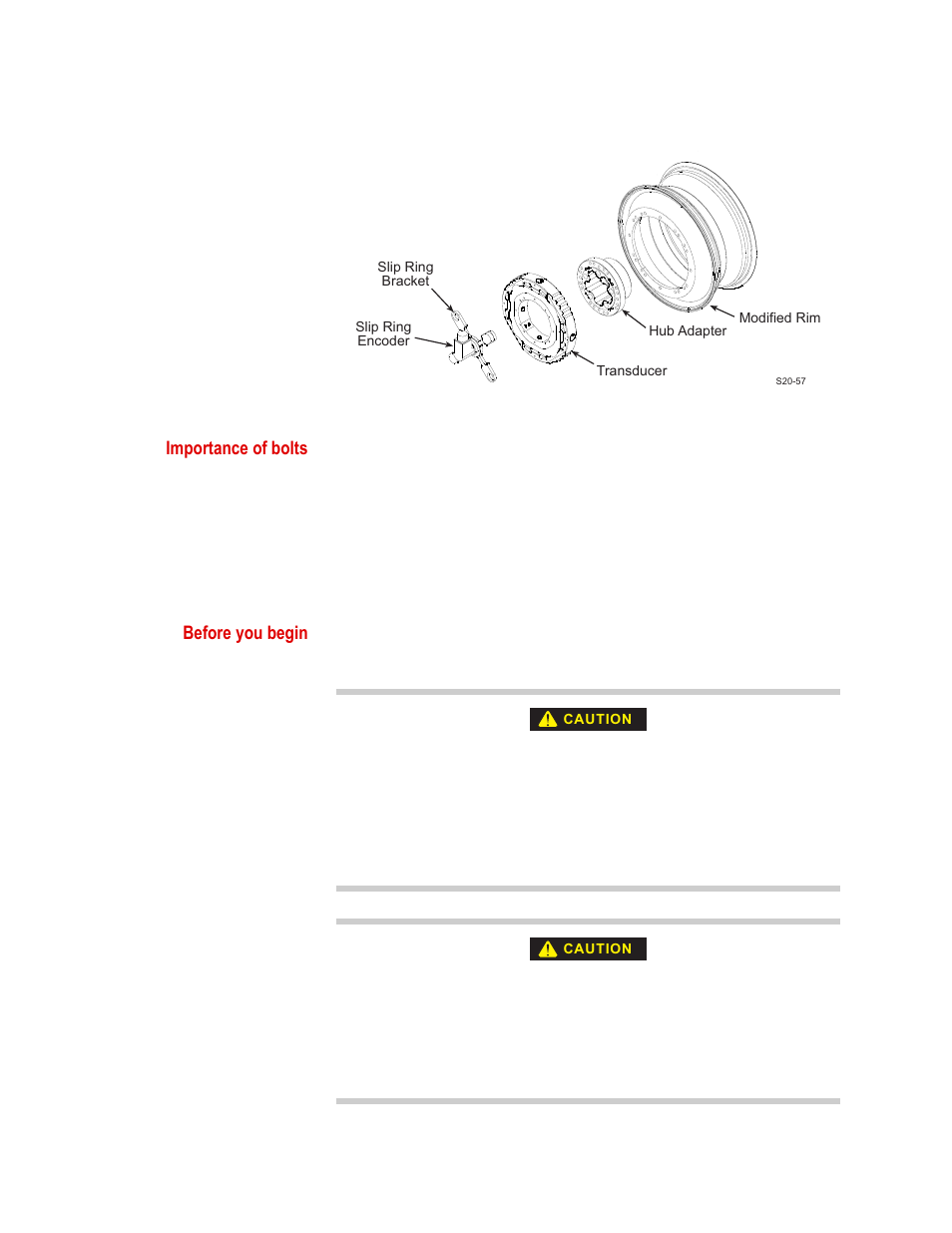 Importance of bolts, Before you begin | MTS SWIFT 20 Ultra Sensor User Manual | Page 75 / 176