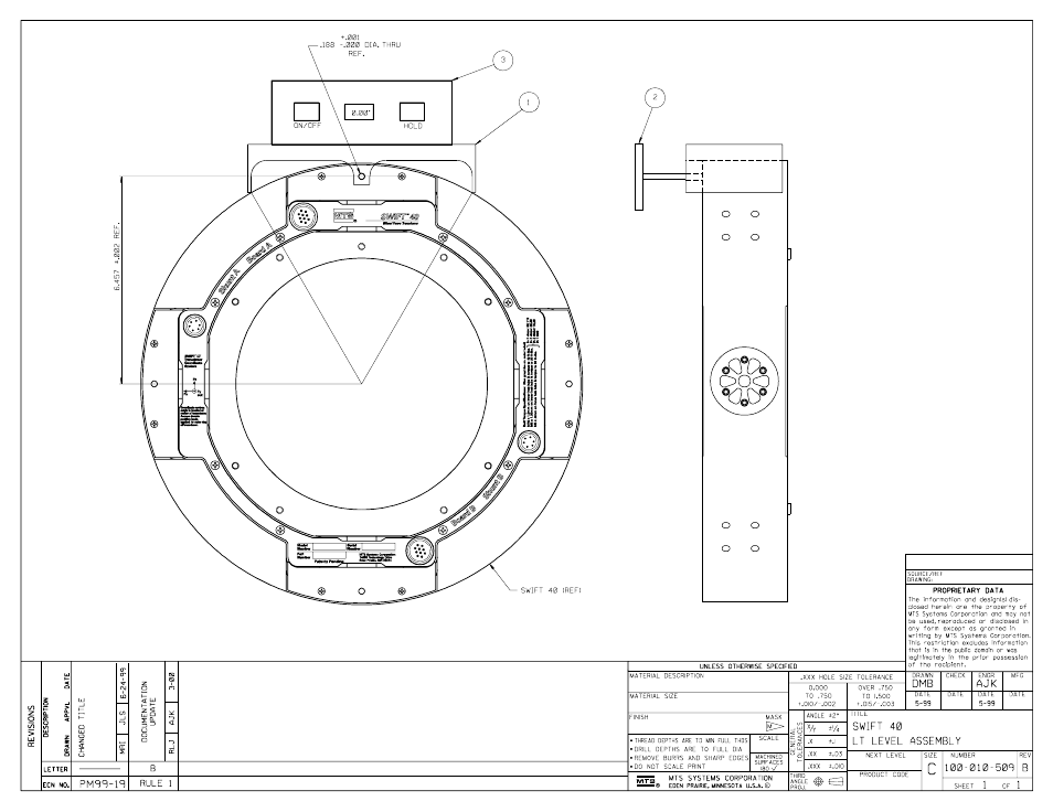 MTS SWIFT 40 Sensor User Manual | Page 165 / 170